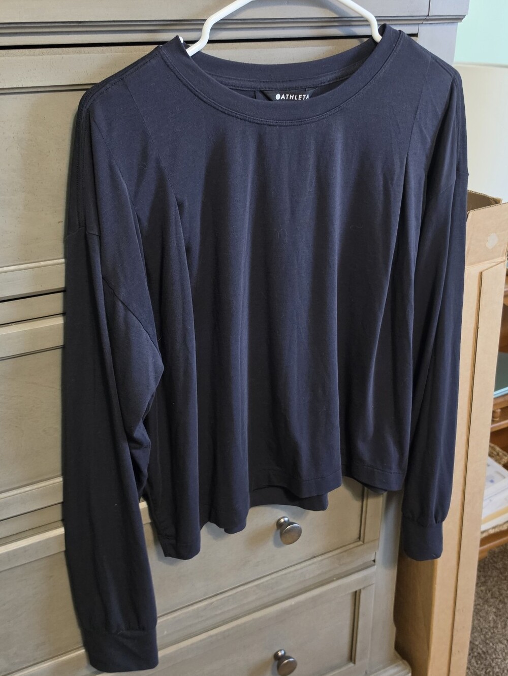 Athleta Women's Long-Sleeve Crewneck Top - Black